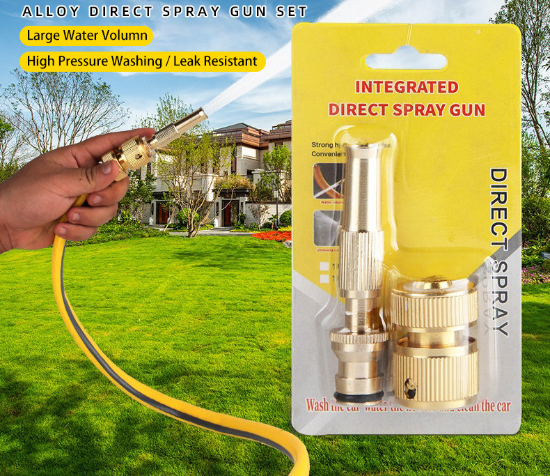 Twist Brass High Pressure Spray Gun Garden Hose Nozzle Car Wash Water Gun For Car Washing