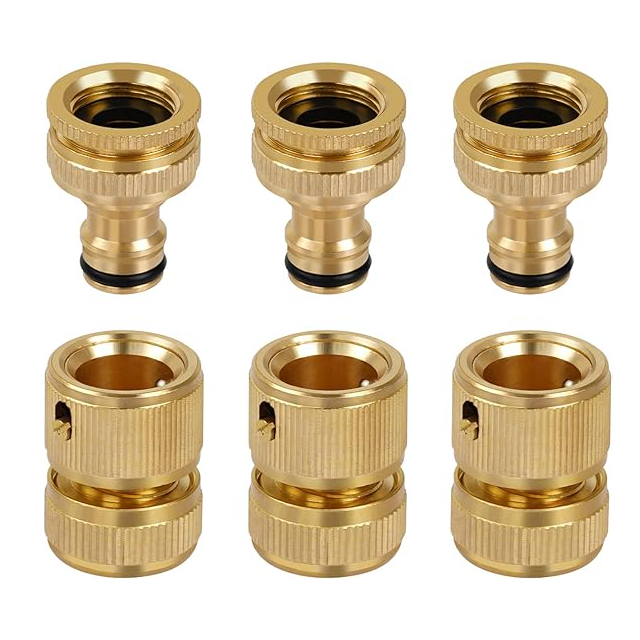 High Quality 1/2 3/4 Brass Garden Water Hose Quick Connectors Faucet Adapter For Taps