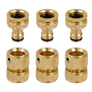 High Quality 1/2 3/4 Brass Garden Water Hose Quick Connectors Faucet Adapter For Taps