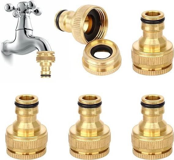 High Quality 1/2 3/4 Brass Garden Water Hose Quick Connectors Faucet Adapter For Taps