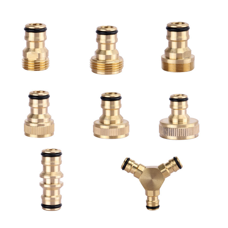 High Quality Durable 1/2 Inch Garden Faucet Tap Hose Connector Hose Splitter In Brass Material