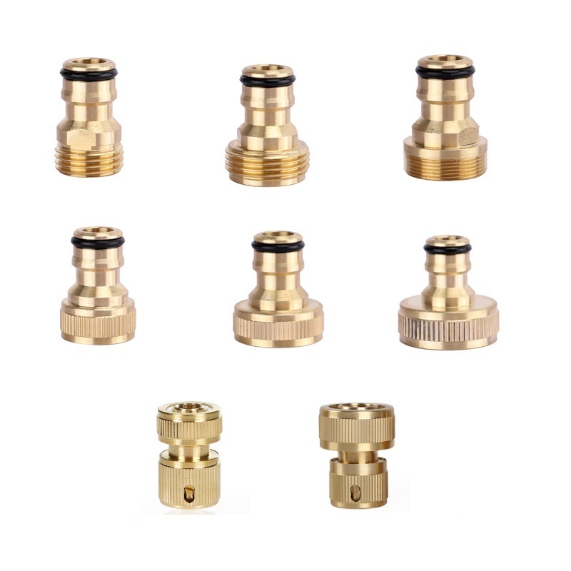 2024 China Factory Supply Brass Faucet Hose Adaptor Garden 2 Way Hose Splitter In 1/2 3/4