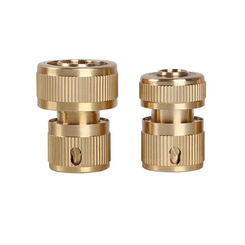 2024 China Factory Supply Brass Faucet Hose Adaptor Garden 2 Way Hose Splitter In 1/2 3/4