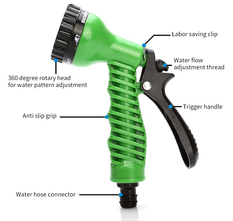 Garden Products Rotary Garden Hose Nozzle Irrigation Nozzle Car Water Gun For All Watering Needs