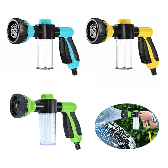 Multi Colors High Pressure Water Hose Nozzle Sprayer Soap Dispenser For Car Pet Washing