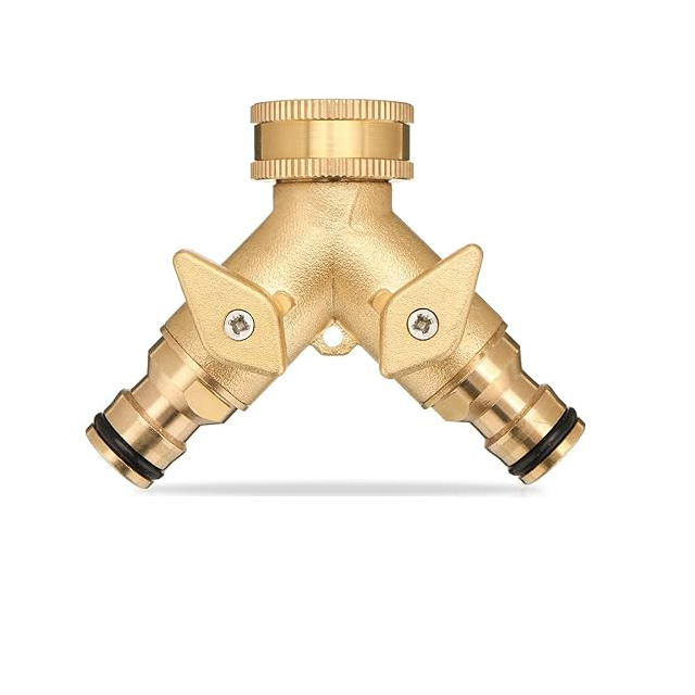 2024 Hot Sale Garden Tools Brass schlauchanschluss Tap Water Connector Shutoff Splitter