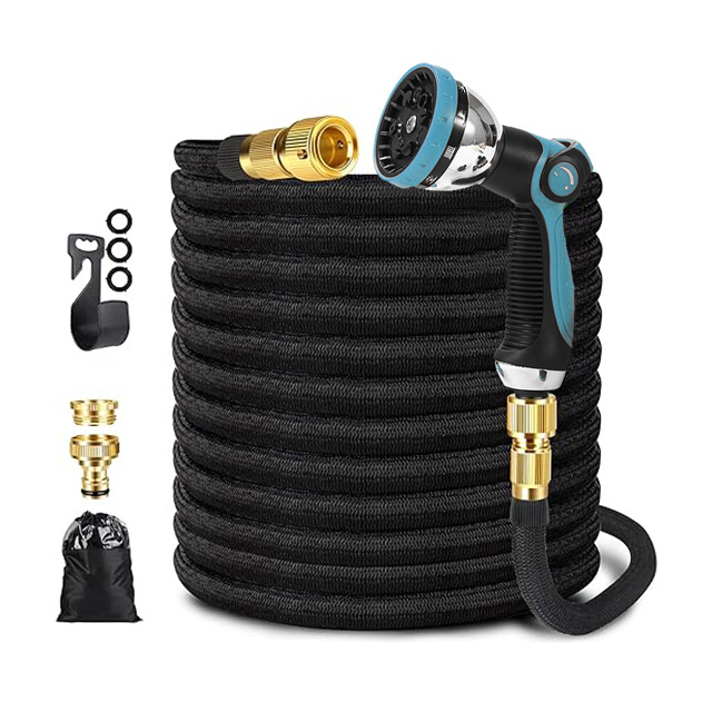 100FT 3 Times Expandable Garden Watering Hose Magic Hose Pipe With Latex Tube