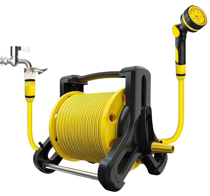 China Factory Supply Hot Selling Empty Plumbing Racks Hand Garden Hose Reel Plastic Hose Reel Rack