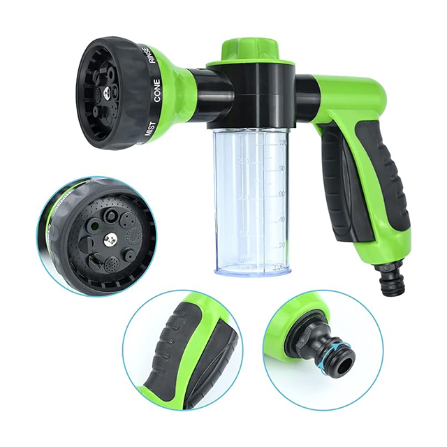 High Pressure 8 in 1 Car Wash Foam Gun Hose Nozzle Foam Soap Sprayer For Car Wash Pet Shower