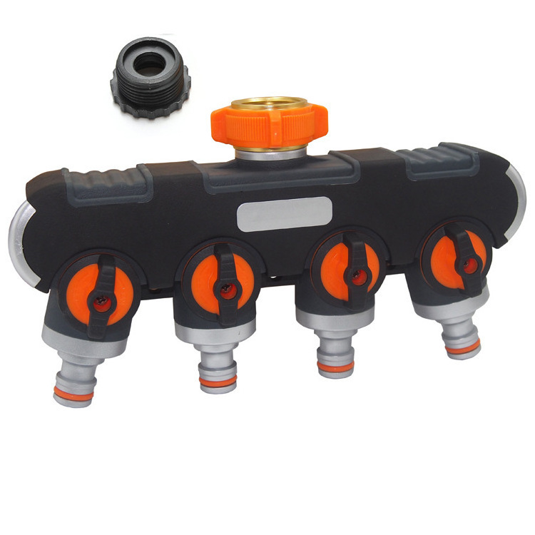 Europe and America Hot Selling 4 Way Garden Hose Connector Spilliter Quick Garden water connectors