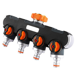 Europe and America Hot Selling 4 Way Garden Hose Connector Spilliter Quick Garden water connectors