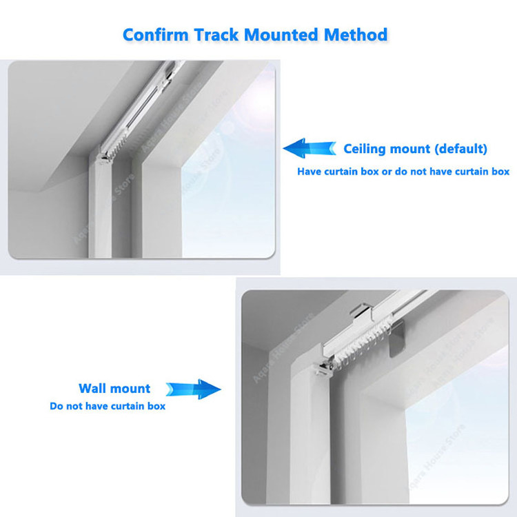 Smart Curtain Motor Curtain Track, Motorized Electric Rail System For Smart Home