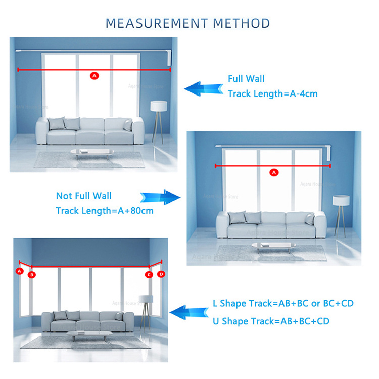 Smart Curtain Motor Curtain Track, Motorized Electric Rail System For Smart Home