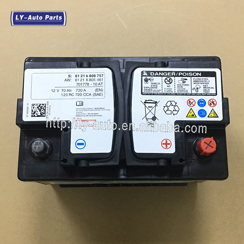 Replacement Car Electric System NEW Starter Battery Dry Charged 12V 70Ah 720A OEM 61216805461 For BMW Parts