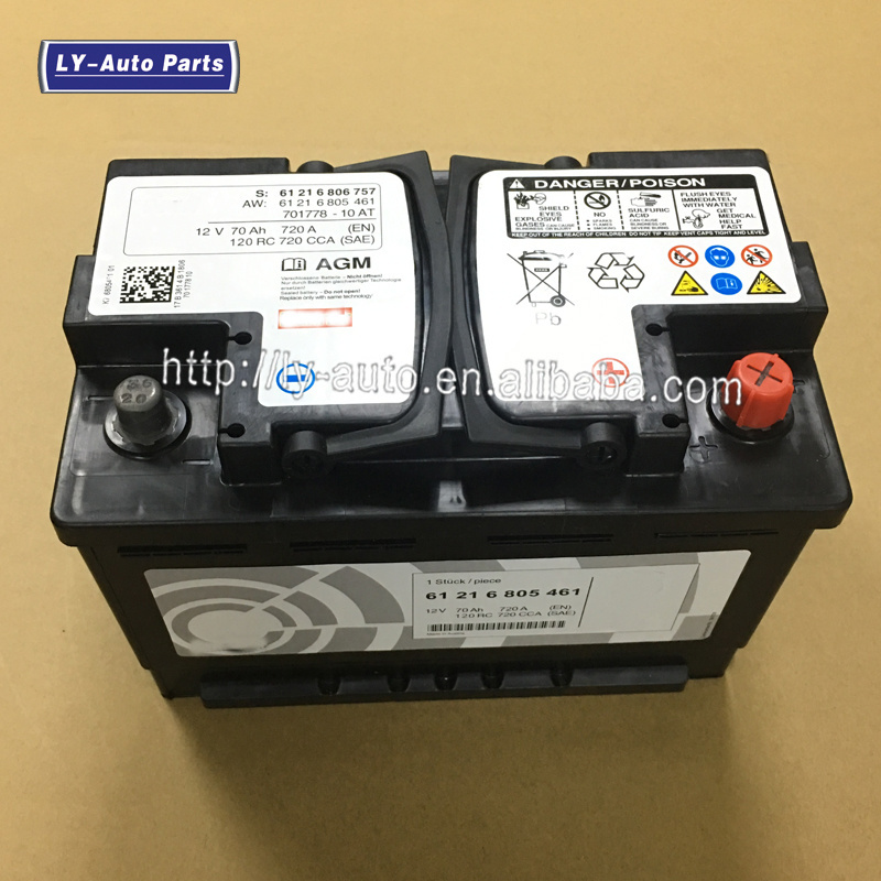 Replacement Car Electric System NEW Starter Battery Dry Charged 12V 70Ah 720A OEM 61216805461 For BMW Parts