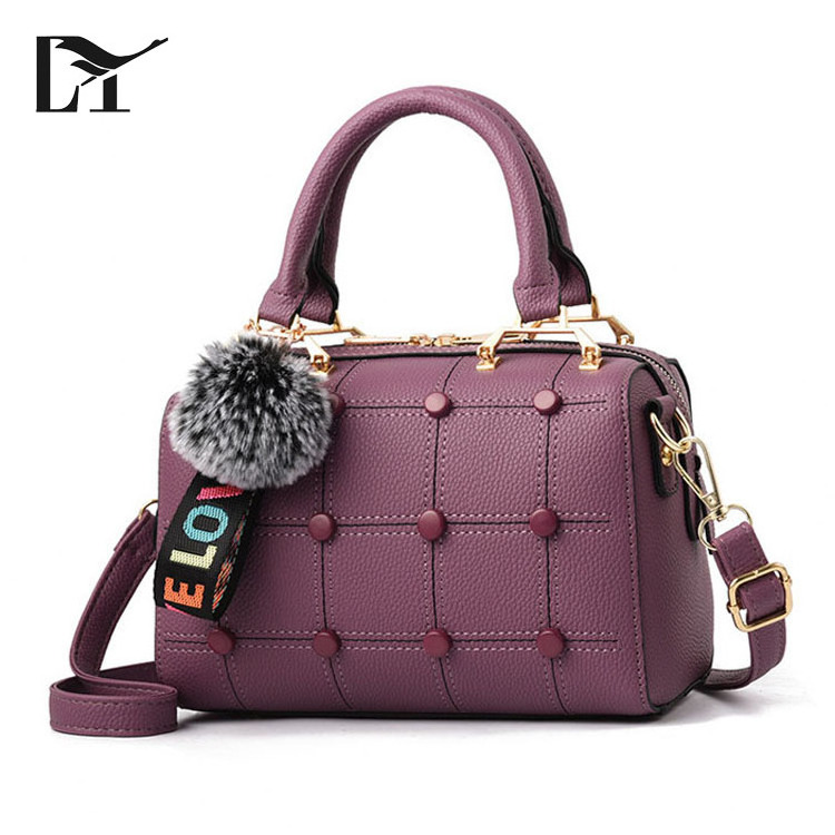 Lingyue NB1016 Cheap Boston Style Handbag New Studded Brands Handbags From China