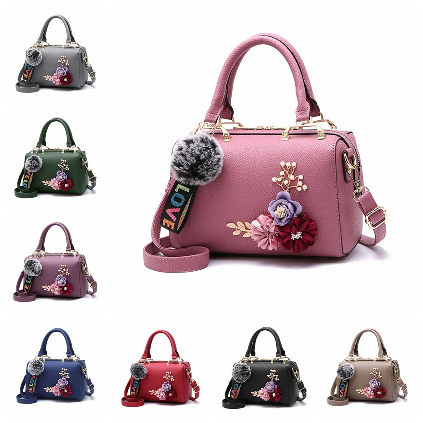 Lingyue NB1003 China Factory Luxury Style Mini Women PU Leather Flower Hand Bag For Lady