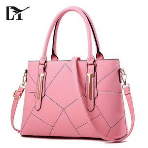 Wholesale Nice Cheap Women Handmade Designer Pink PU Leather Handbags