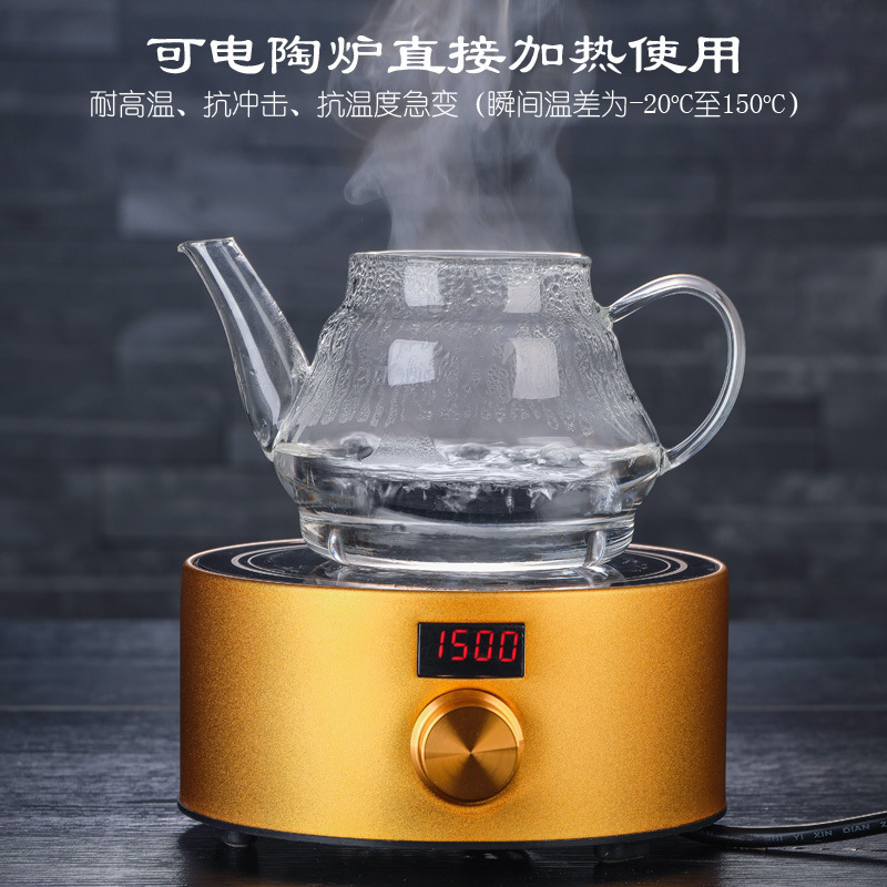 750ml 25oz Stovetop Safe Tea Kettle Glass Teapot with Glass Infuser for Blooming Loose Leaf Tea Maker