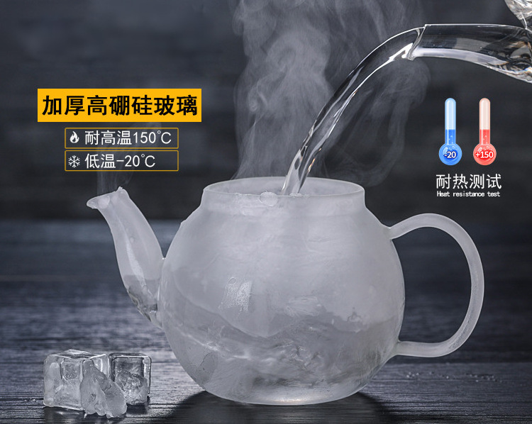 750ml 25oz Stovetop Safe Tea Kettle Glass Teapot with Glass Infuser for Blooming Loose Leaf Tea Maker