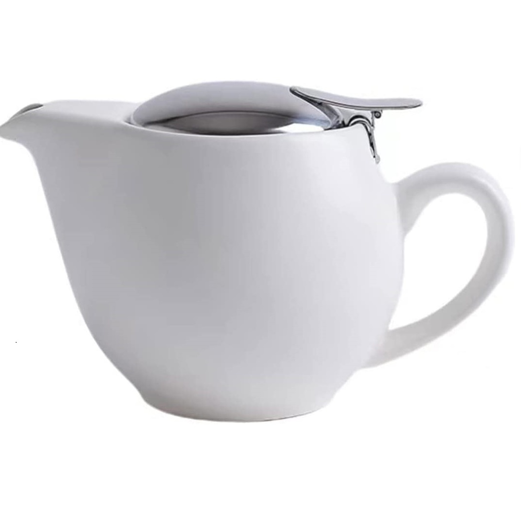 350ml 12 oz Heat Resistant Perfect Tea Maker Small Ceramic Teapot With Stainless Steel Infuser For Loose Tea And Blooming Tea