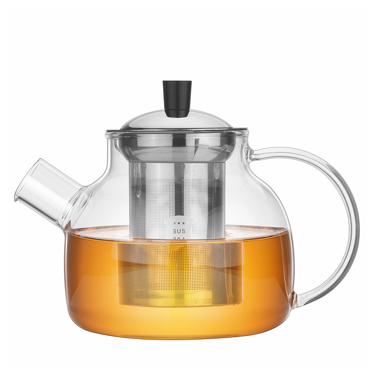 50oz 1500ml Stovetop Safe Large Capacity Clear Teapot Tea Glass Tea pots with Infuser For Loose-leaf Tea and Coffee