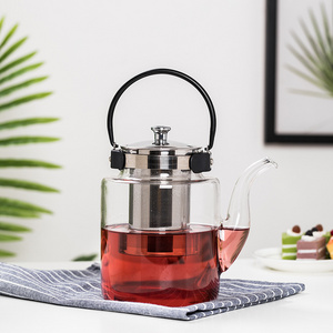 50oz 1500ml Blooming & Loose Leaf Tea Maker Stovetop Safe Tea Kettle with Removable Infuser