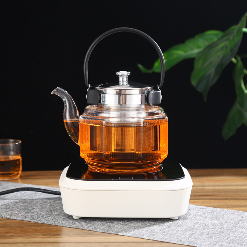 50oz 1500ml Blooming & Loose Leaf Tea Maker Stovetop Safe Tea Kettle with Removable Infuser