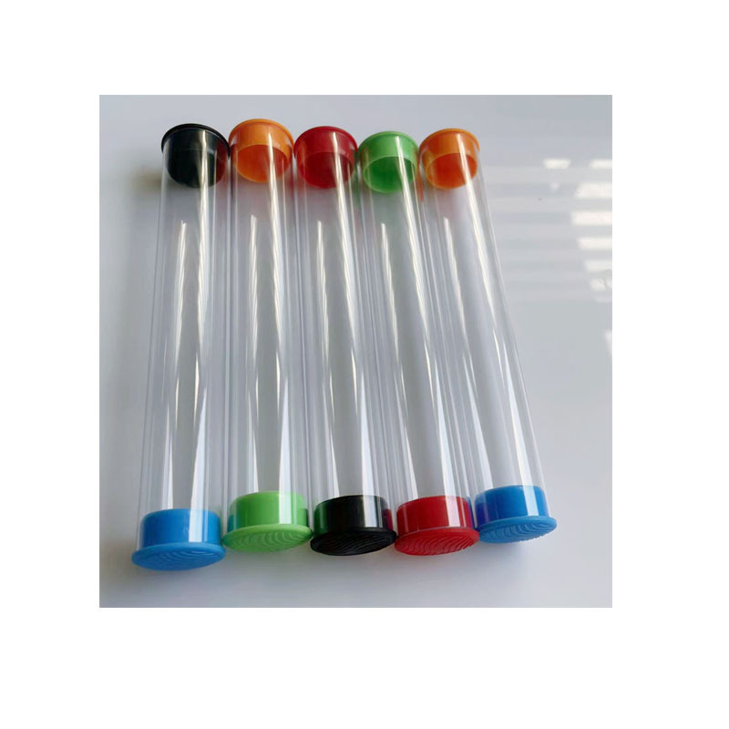 Transparent plastic packaging tube