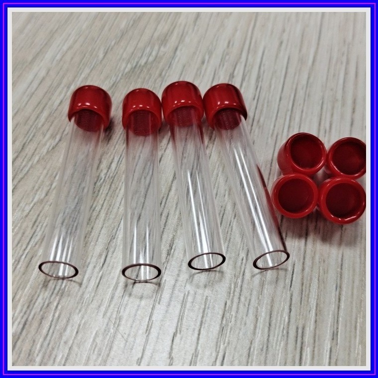 Transparent plastic packaging tube