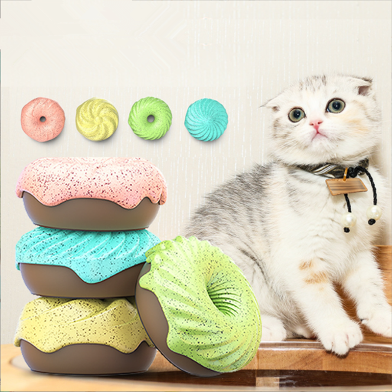 Manufacturers Portable Donut Shaped Pet Toys Donut Cat House Aromatherapy Fresh Air Pet Cleaning Supplies Pet Solid Deodorant