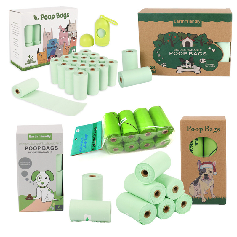 Custom Eco-friendly Bio Degradable Dog Cornstarch Eco Friendly Compostable Biodegradable Poop Bags For Pet Poop