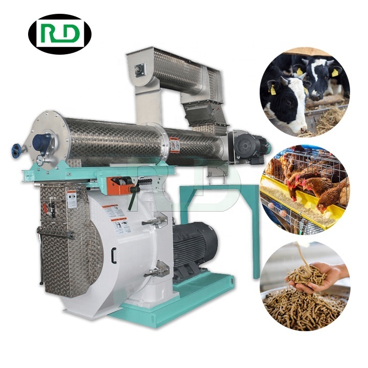 10T/H Grass Clover Lucerne Alfalfa Hemp Pellet Goat Feed Processing Machine With Factory Price