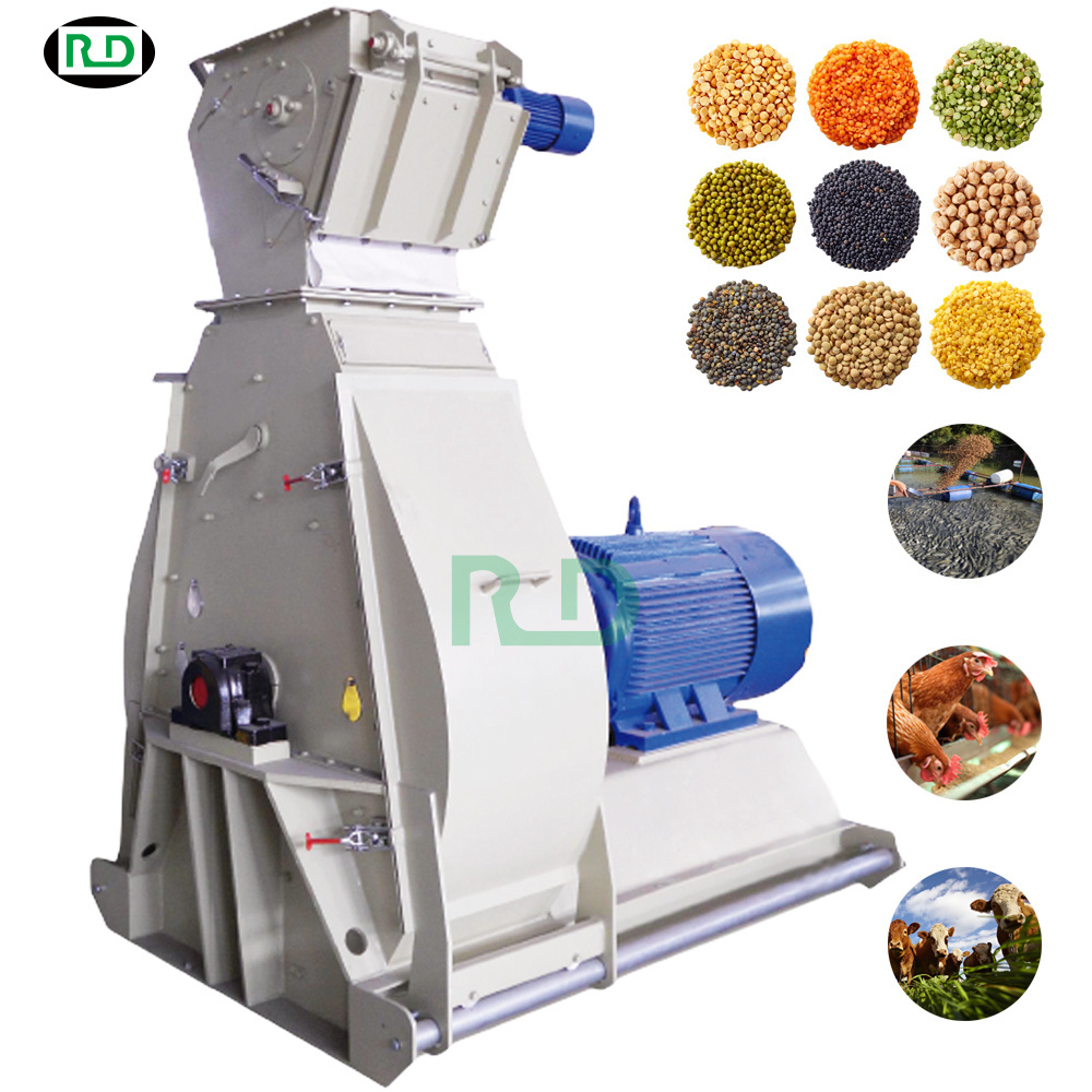 2024 Hot Rongda 3-4T/H Stainless Steel Grain Sorghum Hammer Mill Feed Grinding Machine