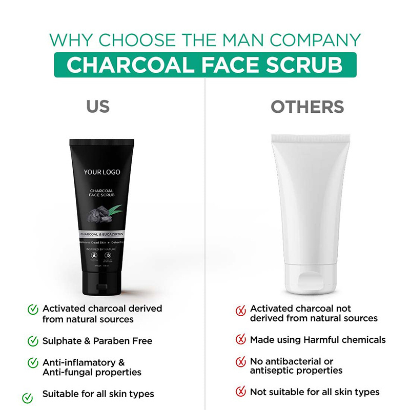 Private Label  Anti Acne Hydrating Face Wash Organic Charcoal Foaming Cleansing Gentle Facial Scrub For Acne skin