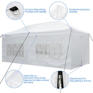 Waterproof Pop Up Garden Folding Gazebo 10x20 Canopy Trade Show Outdoor Tent with Walls