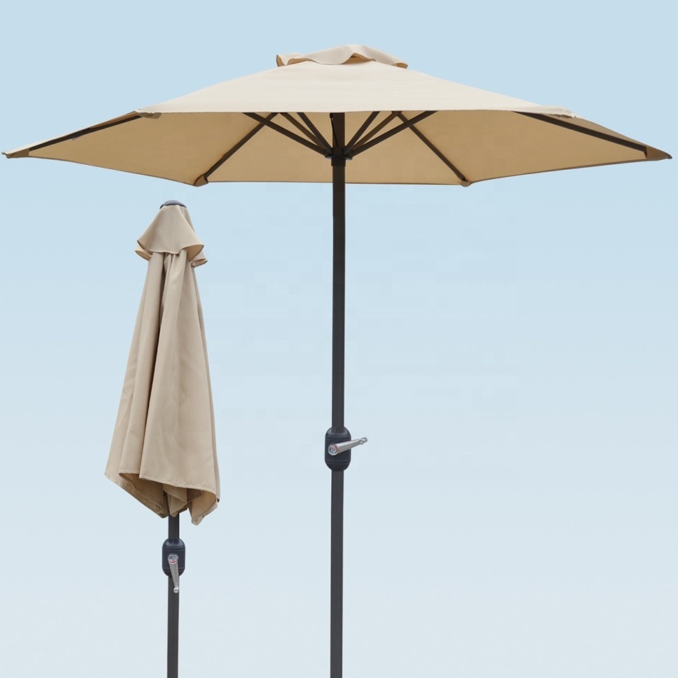 Highly Customized 9ft Commercial Polyester Solar Umbrellas for Patio