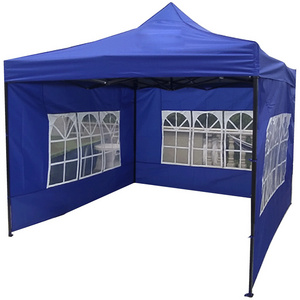 3x3 Large PVC Coated 4 Legs Folding Awning Trade Fair Tents Pop Up Gazebos With Sides