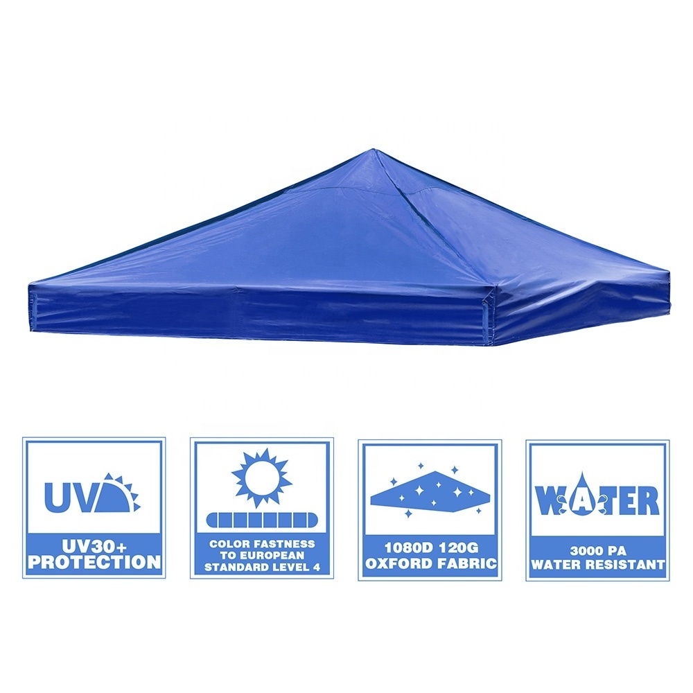 Outdoor PVC Roof Easy Tent Gazebo Canopy Replace Roof With Customized Carrying Bag & Side Walls