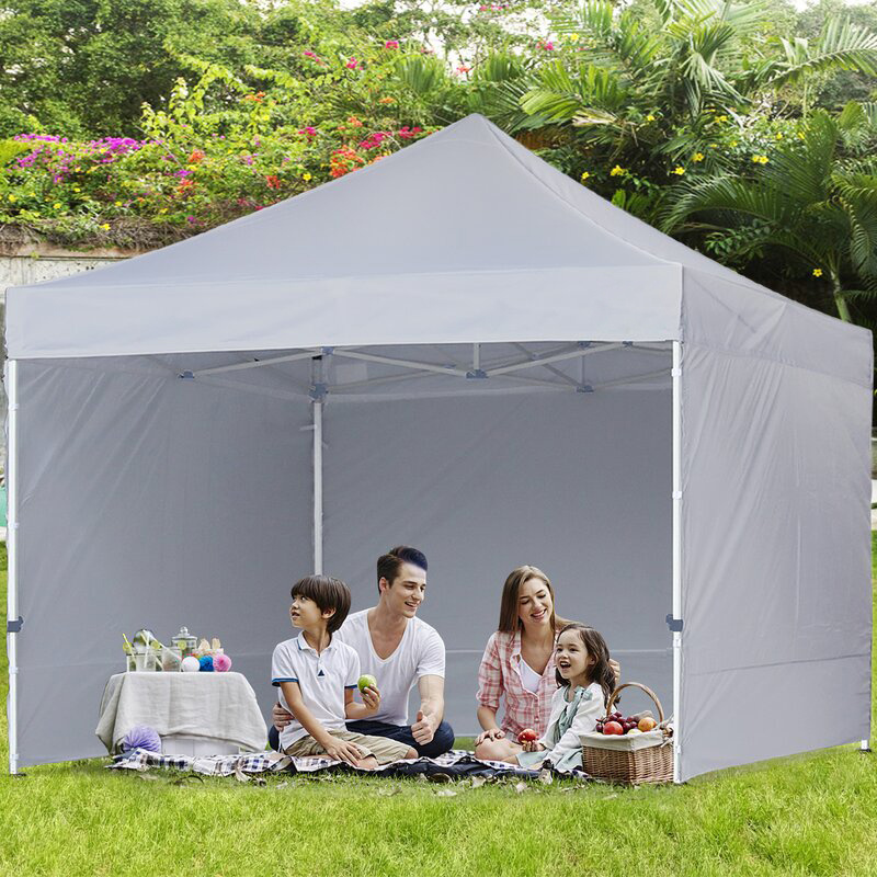 Akuan 10x10 Pop Up Canopy Commercial Instant Shelter Canopies with Removable Sidewalls