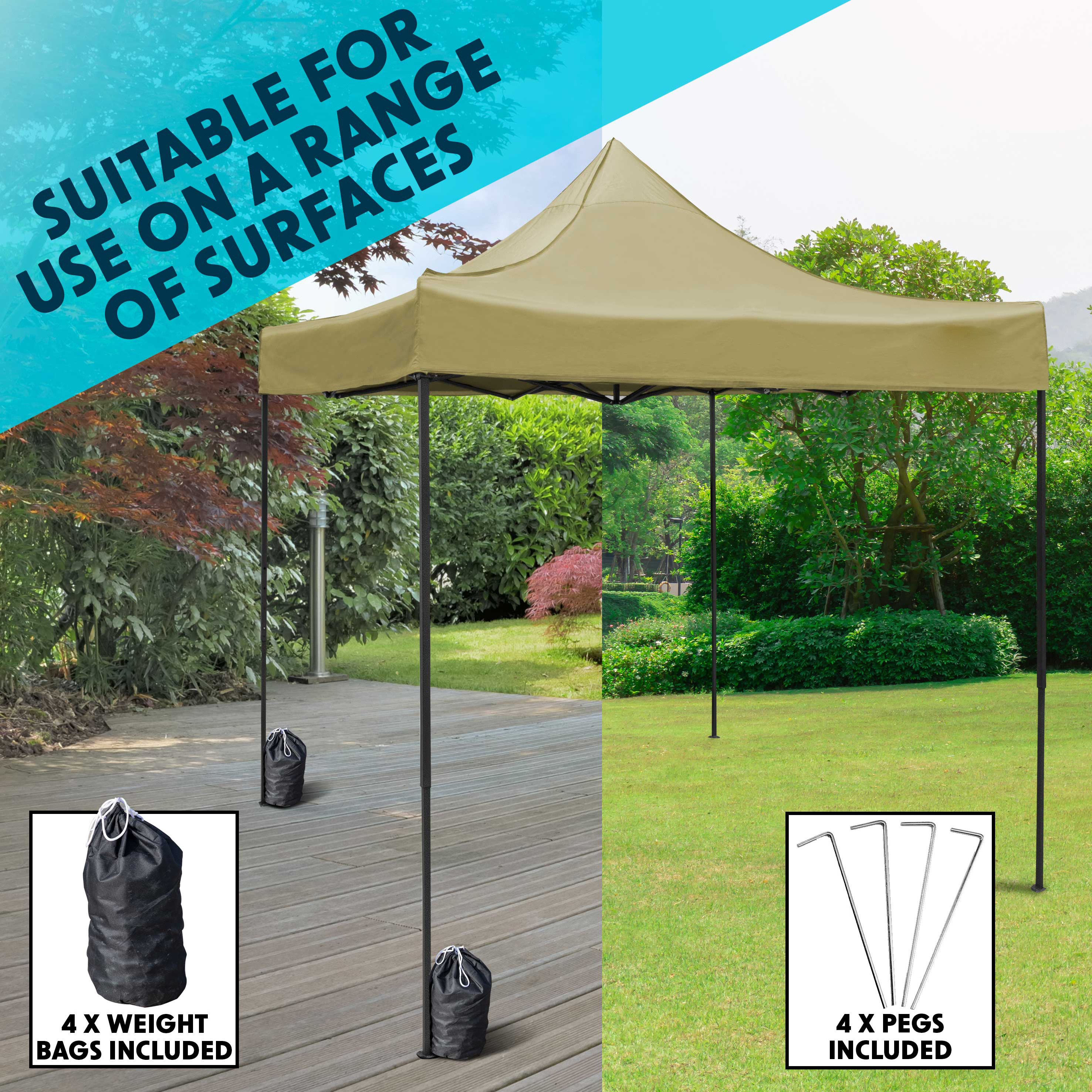 3x3m Gazebo Outdoor Pop Up Tent Folding Marquee Party Camping Market Canopy Shade Pavilion Shelter Event BBQ Outdoor Tent