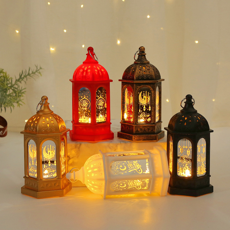 2022 new Ramadan decorations gift led light moroccan candle sky hanging lanterns lamps and lanterns for EID mubarak Ramadan