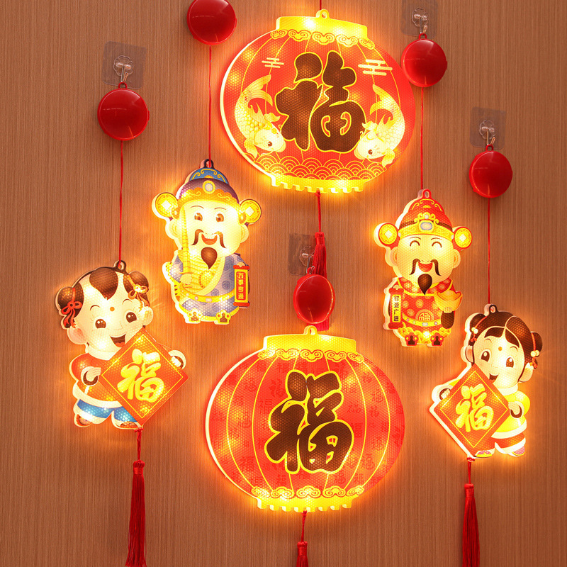 Chinese New Year Decoration Party Supplies Gifts Led Pendant Mini Lanterns Light Decorative Chinese Lanterns with Lights