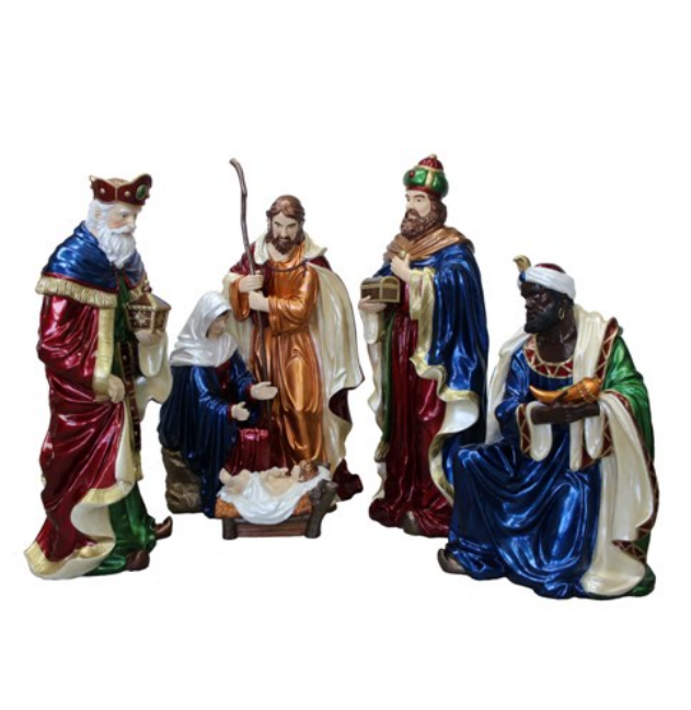 Navidad decor resin crafts jesus statues life size religious scene outdoor nativity set christmas figurines decorations