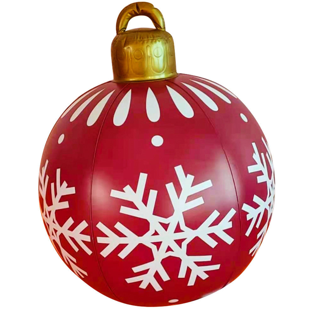 Custom PVC 60cm baubles Christmas inflatable balls and tree ornaments outdoor Christmas decorations outdoor Christmas ball