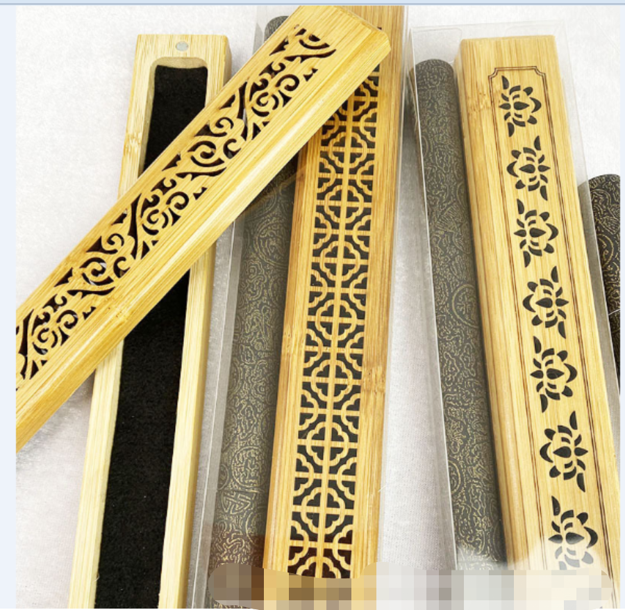 Islamic Home Decor Gift Sets Incense Packaging Bakhoor Burner Bamboo Wood Paper Tube Incense Stick Holder Religious SANDALWOOD