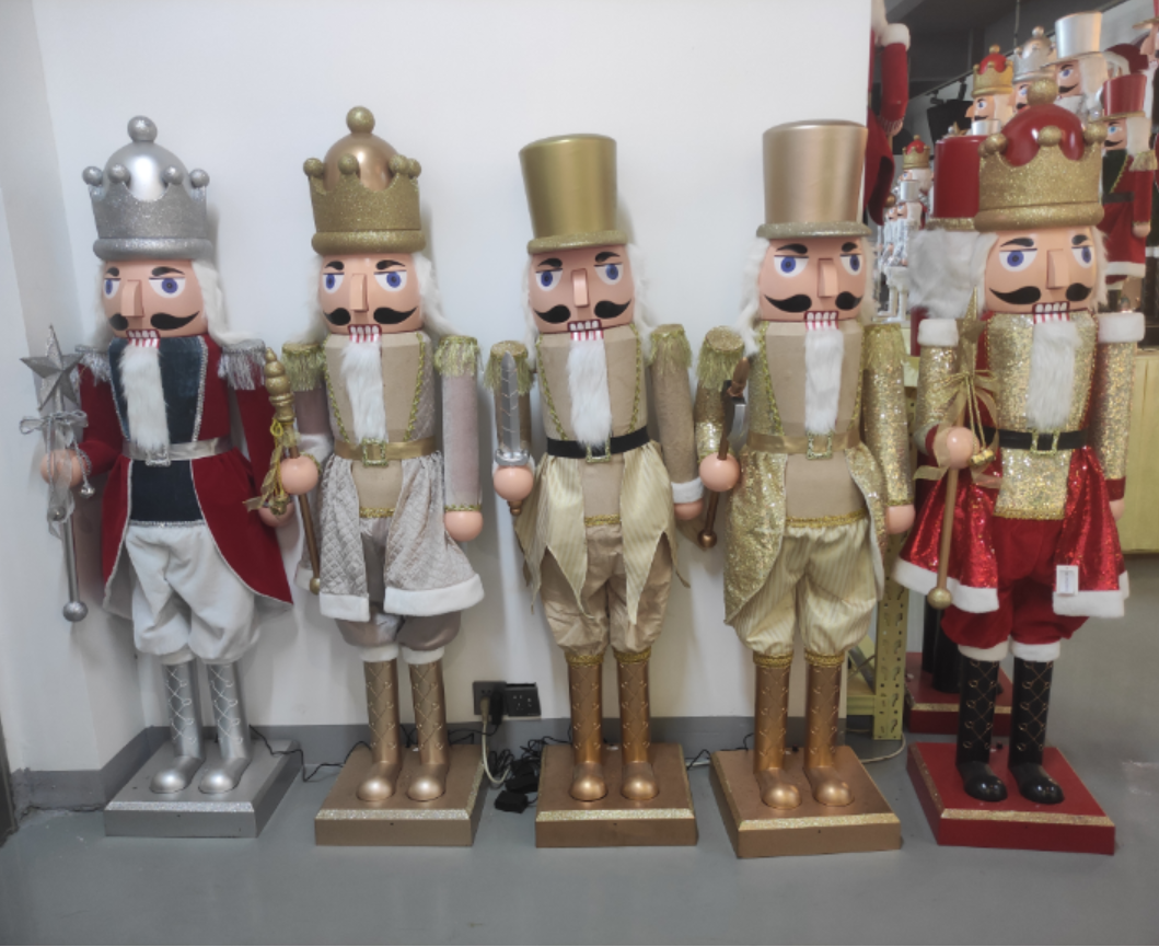 stocking 160cm Musical Animated Moving Nutcracker Sings Jingle Bells Christmas Decoration life size nutcracker soldier