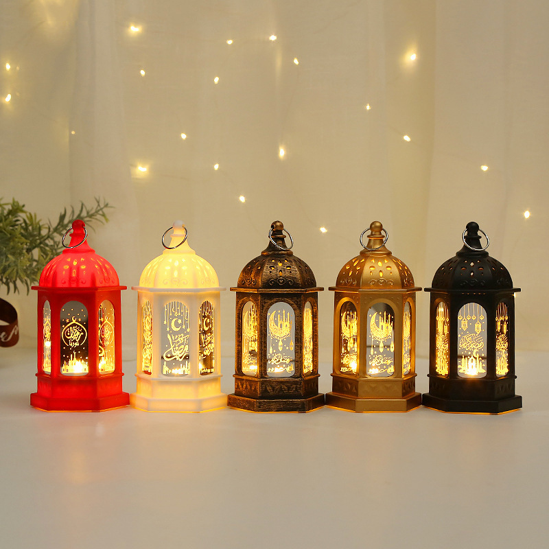 2022 new Ramadan decorations gift led light moroccan candle sky hanging lanterns lamps and lanterns for EID mubarak Ramadan