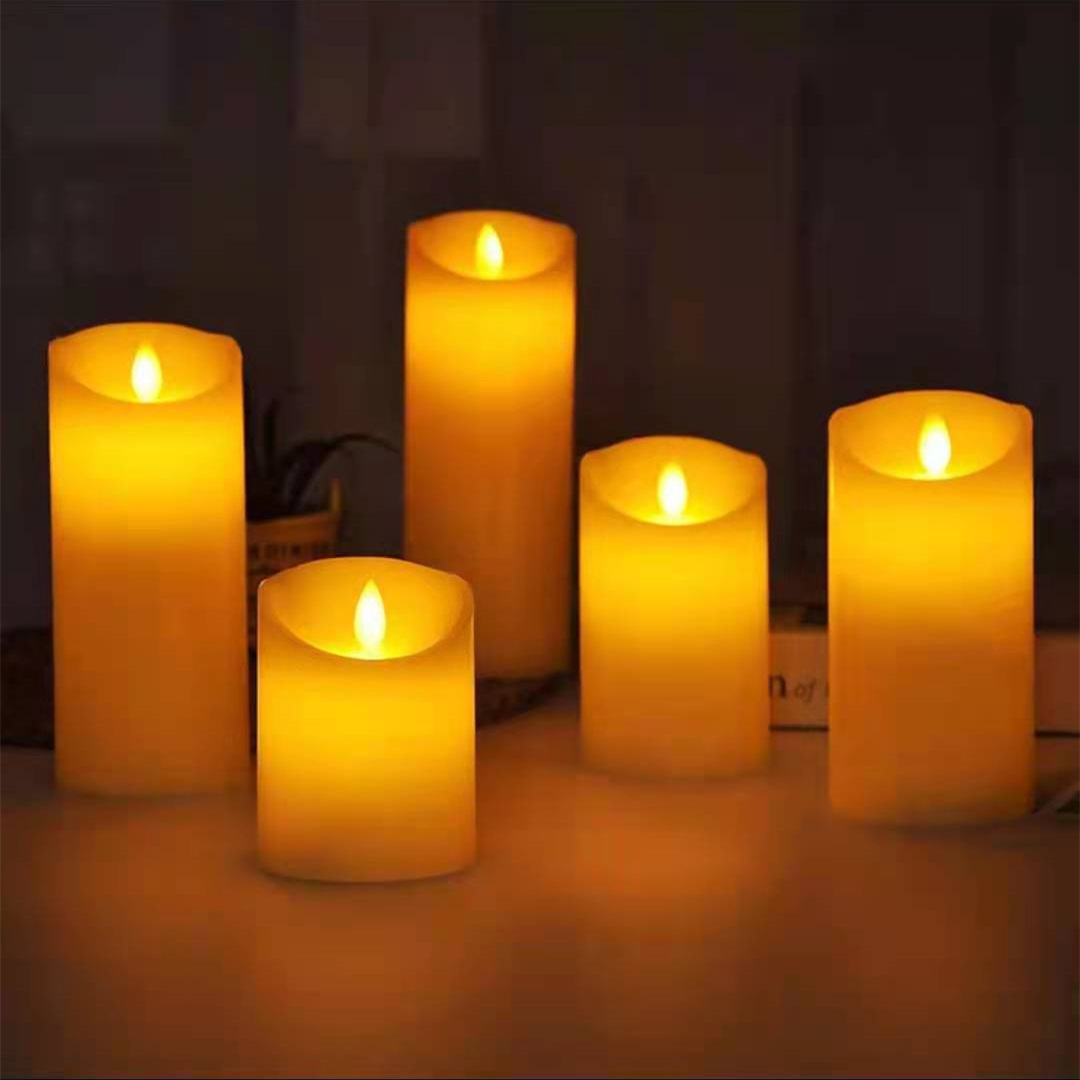 Home halloween props ramadan Christmas decoration battery working plastic candle LED light candle