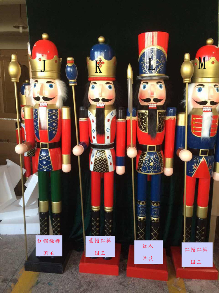 Life Size Nutcracker Christmas 180 cm Giant Wood Toys Ornaments Outdoor Christmas Decorations Large 6ft Nutcracker